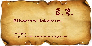 Bibarits Makabeus névjegykártya
